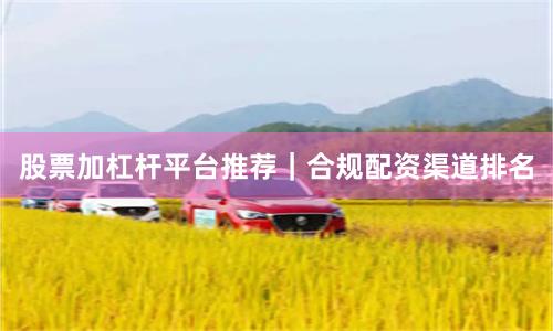 股票加杠杆平台推荐｜合规配资渠道排名